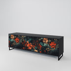 IMAGINARY BLOSSOM TV-Lowboard mit 3 Türen in Schwarz