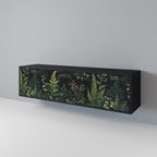 FERN FLOWERS TV-Lowboard mit 3 Türen in Schwarz