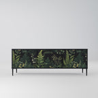 FERN FLOWERS TV-Lowboard mit 3 Türen in Schwarz