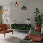 INFINITE MONSTERA TV-Lowboard mit 3 Türen in Schwarz