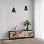 PETAL HARMONY TV-Lowboard mit 3 Türen in Schwarz