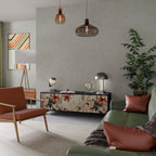 PETAL HARMONY TV-Lowboard mit 3 Türen in Schwarz