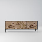 PETAL DISTINGUISH TV-Lowboard mit 3 Türen in Schwarz