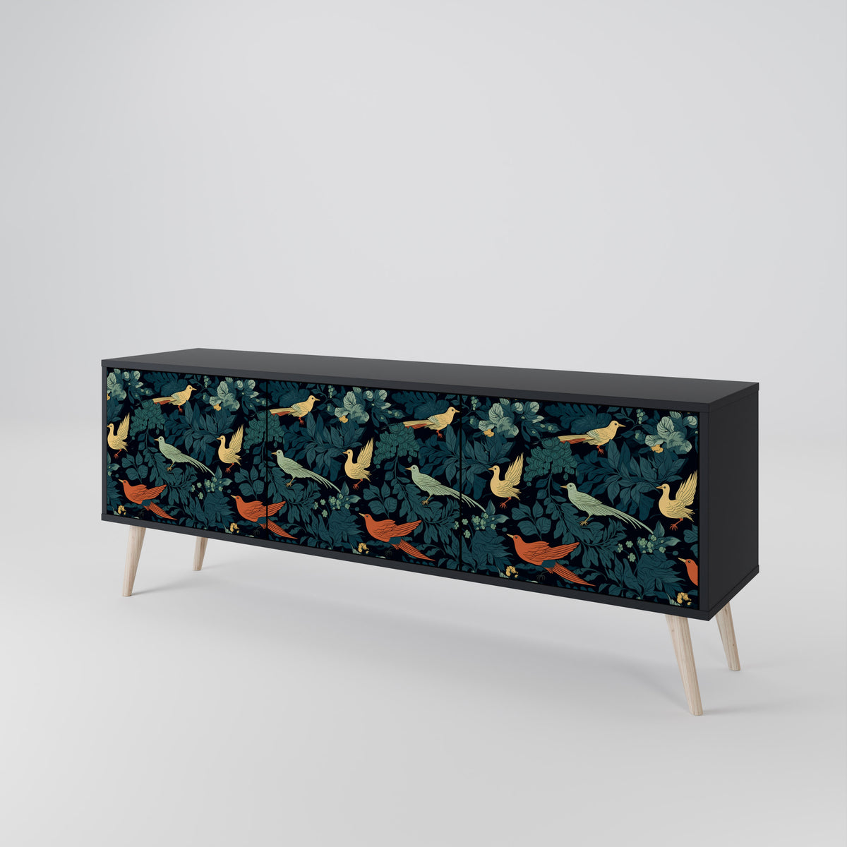 FOWL ORNAMENT 3-türiges TV-Lowboard