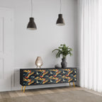 FOWLY DAZE TV-Lowboard mit 3 Türen in Schwarz