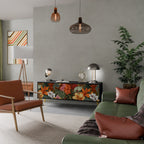 RADIANT FLORA TV-Lowboard mit 3 Türen in Schwarz