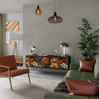 RADIANT FLORA TV-Lowboard mit 3 Türen in Schwarz