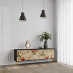 BLOOMING HARMONY TV-Lowboard mit 3 Türen in Schwarz