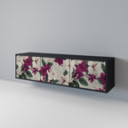 FLOWERET DREAM TV-Lowboard mit 3 Türen in Schwarz