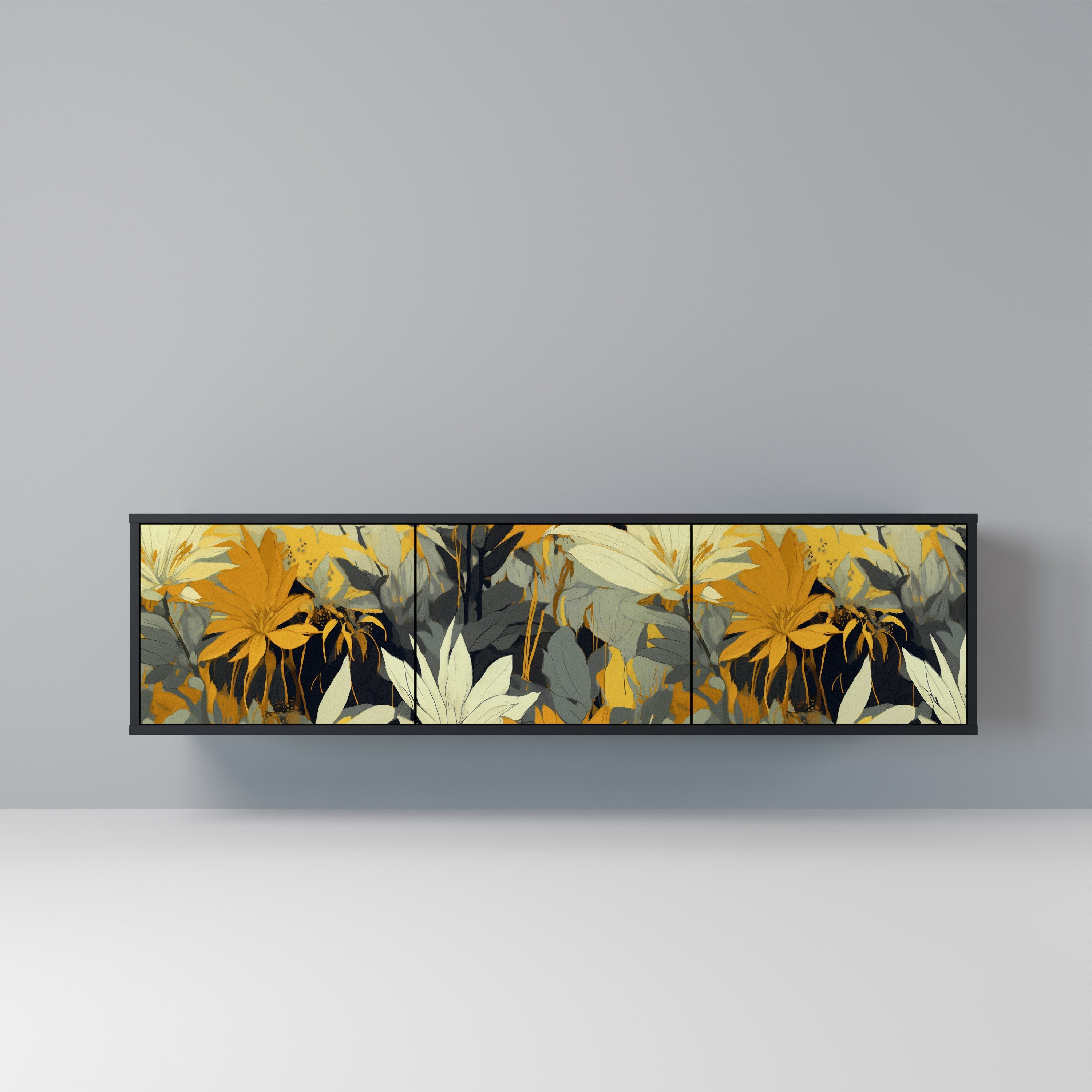 SUNKISSED LILY 3-türiger TV-Ständer in Schwarz
