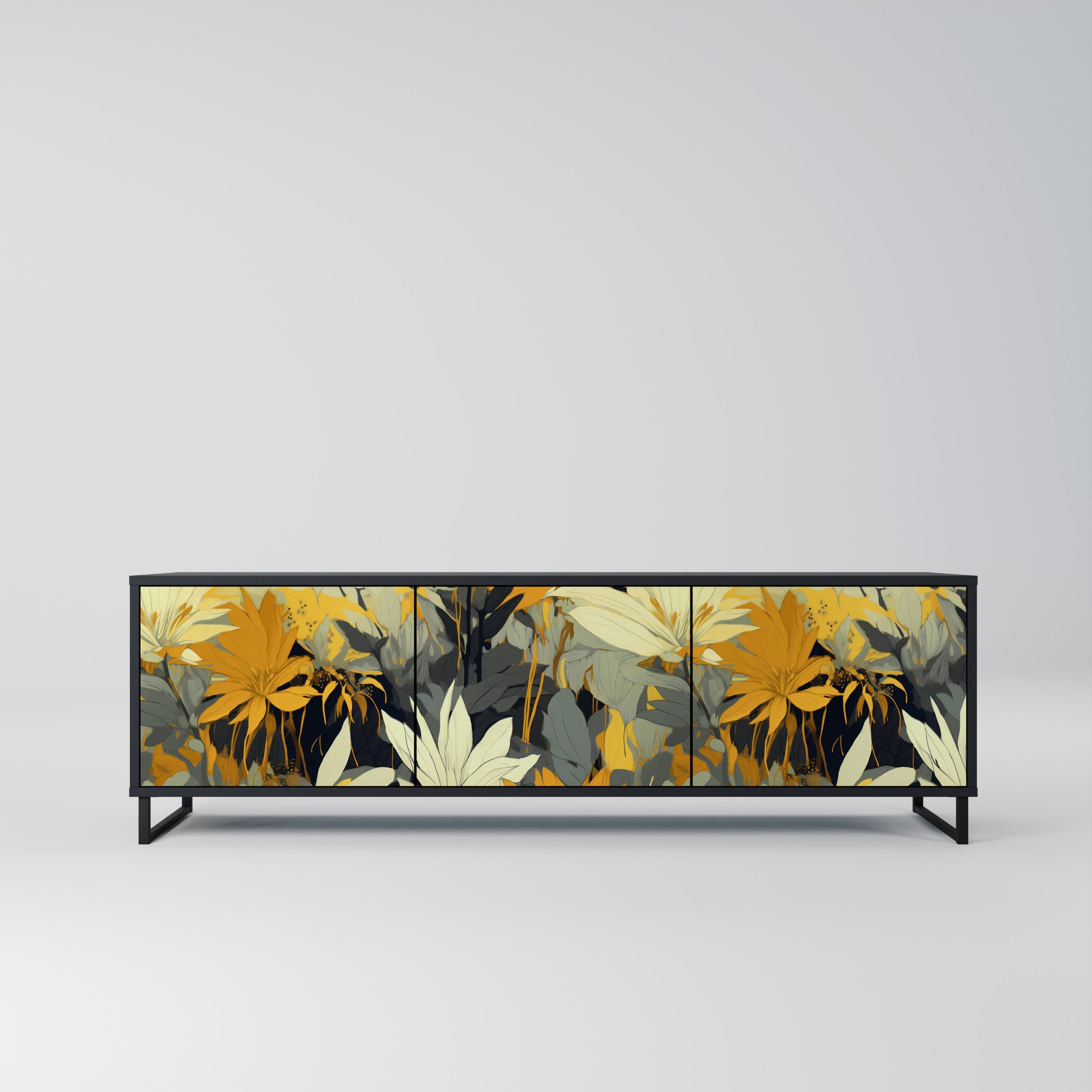 SUNKISSED LILY 3-türiger TV-Ständer in Schwarz