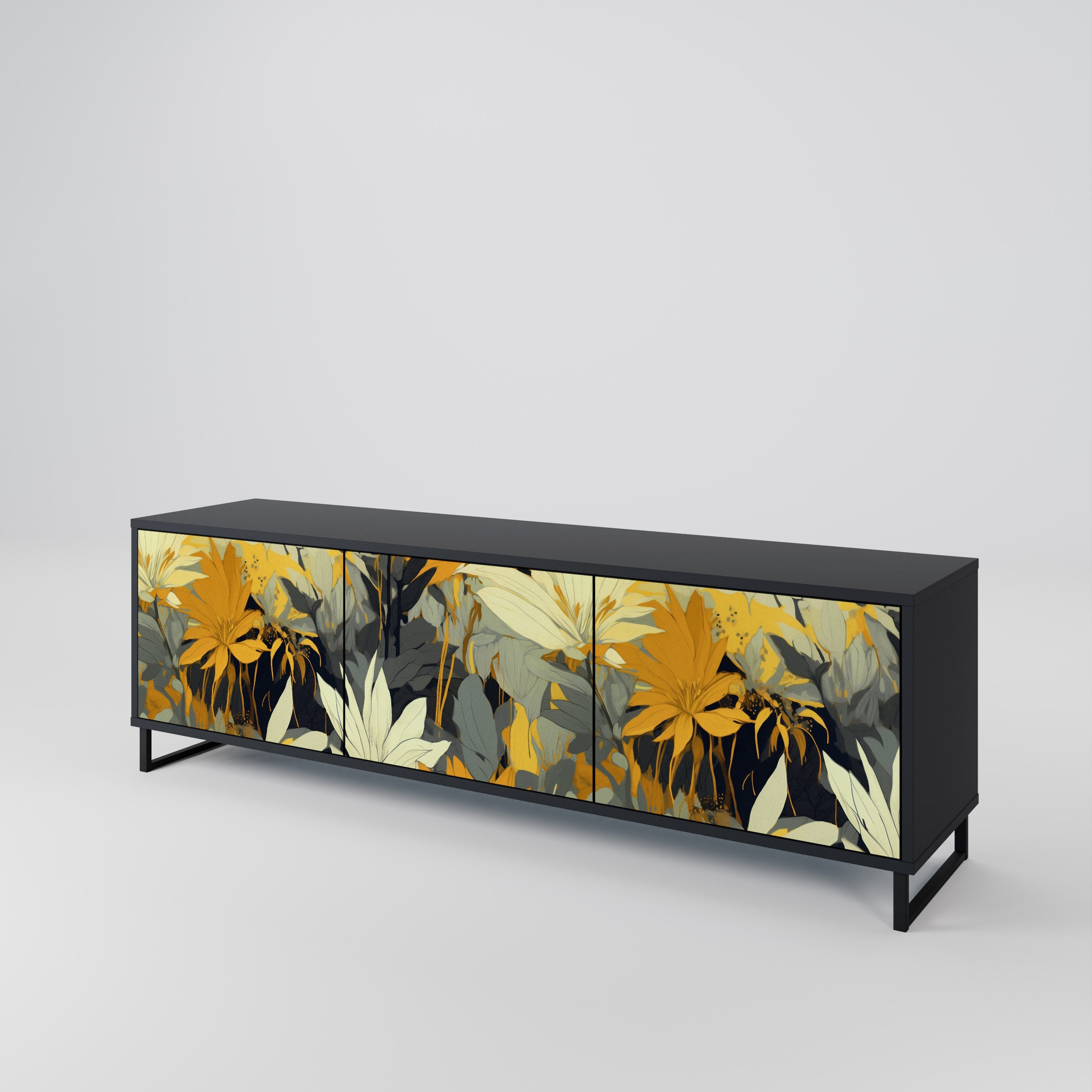SUNKISSED LILY 3-türiger TV-Ständer in Schwarz