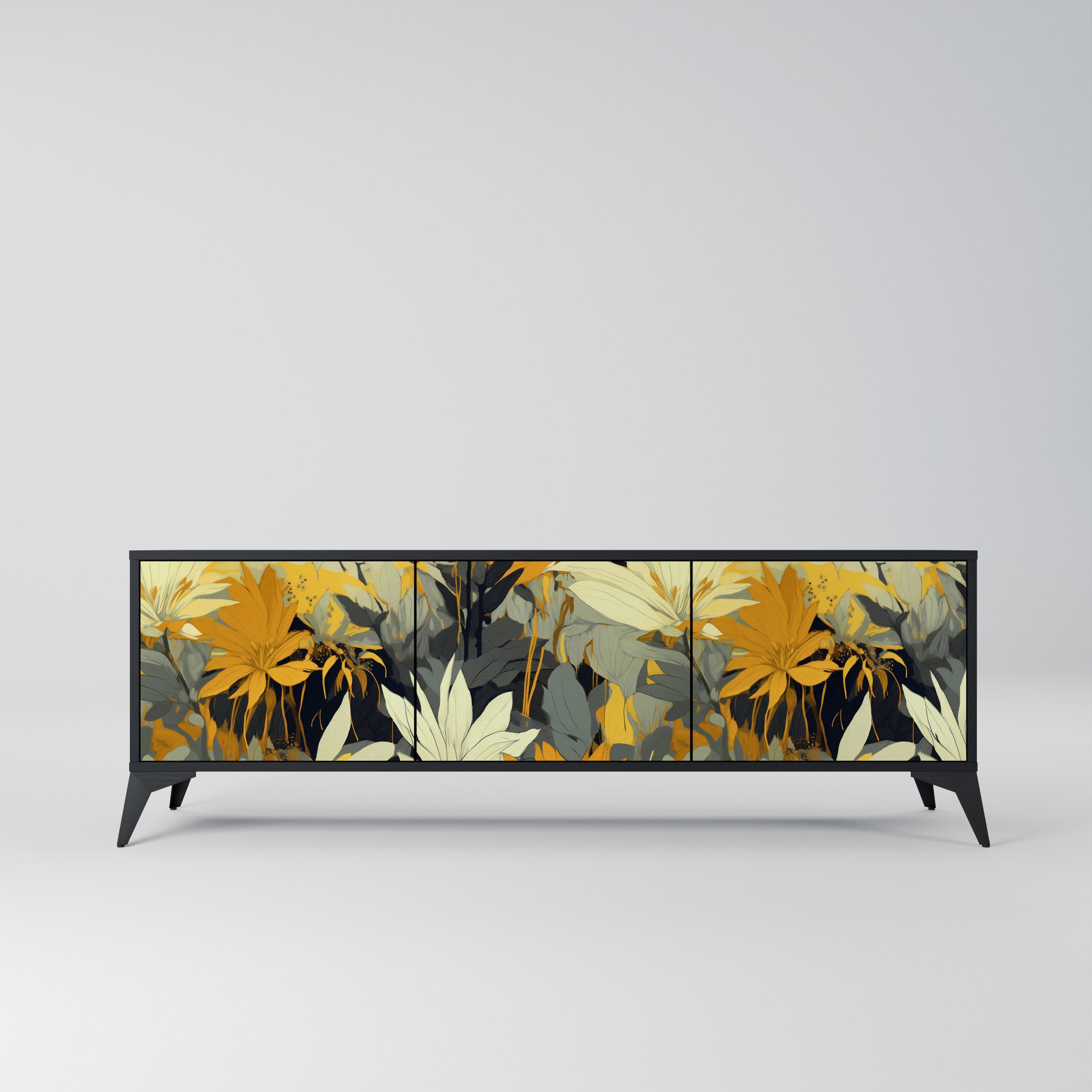 SUNKISSED LILY 3-türiger TV-Ständer in Schwarz