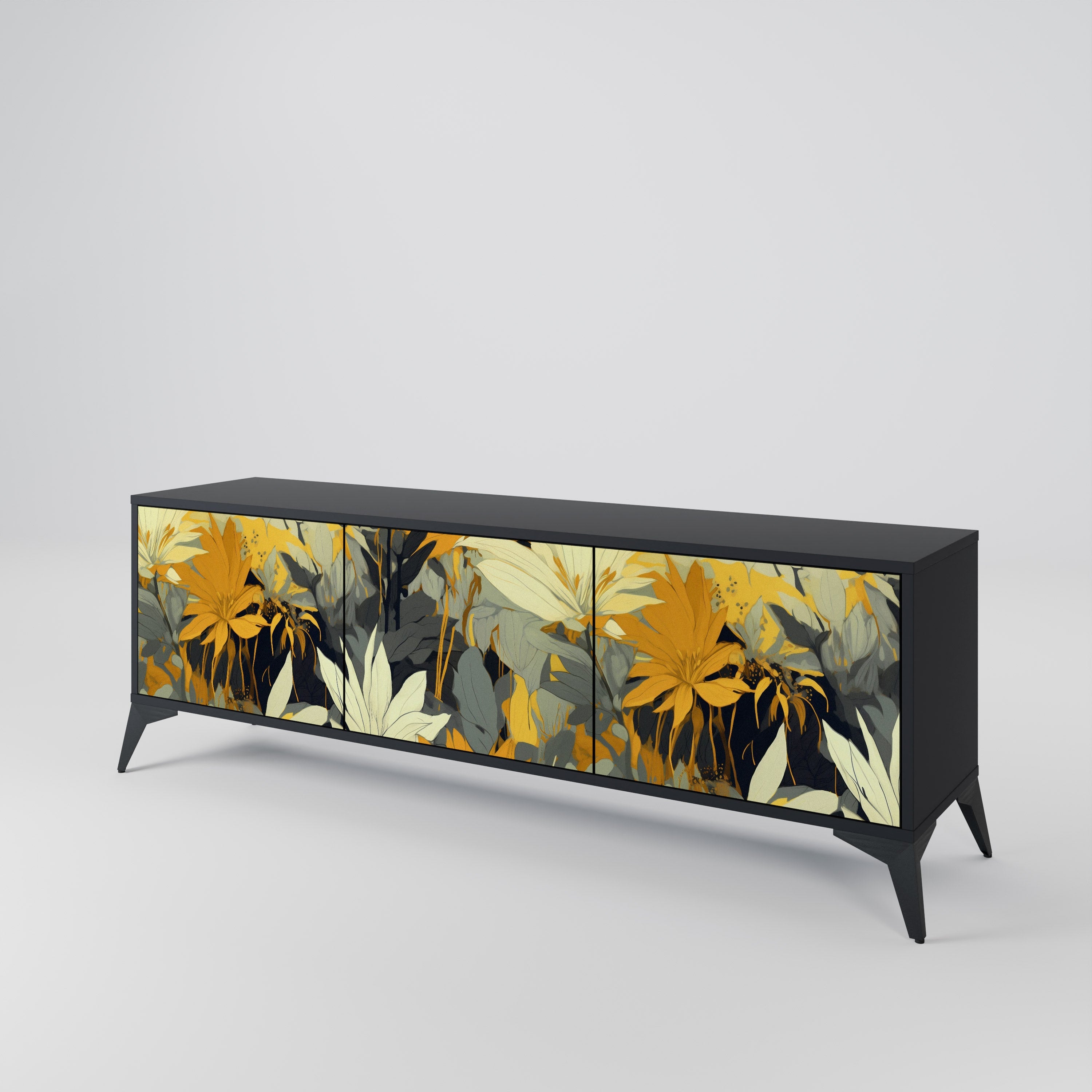 SUNKISSED LILY 3-türiger TV-Ständer in Schwarz