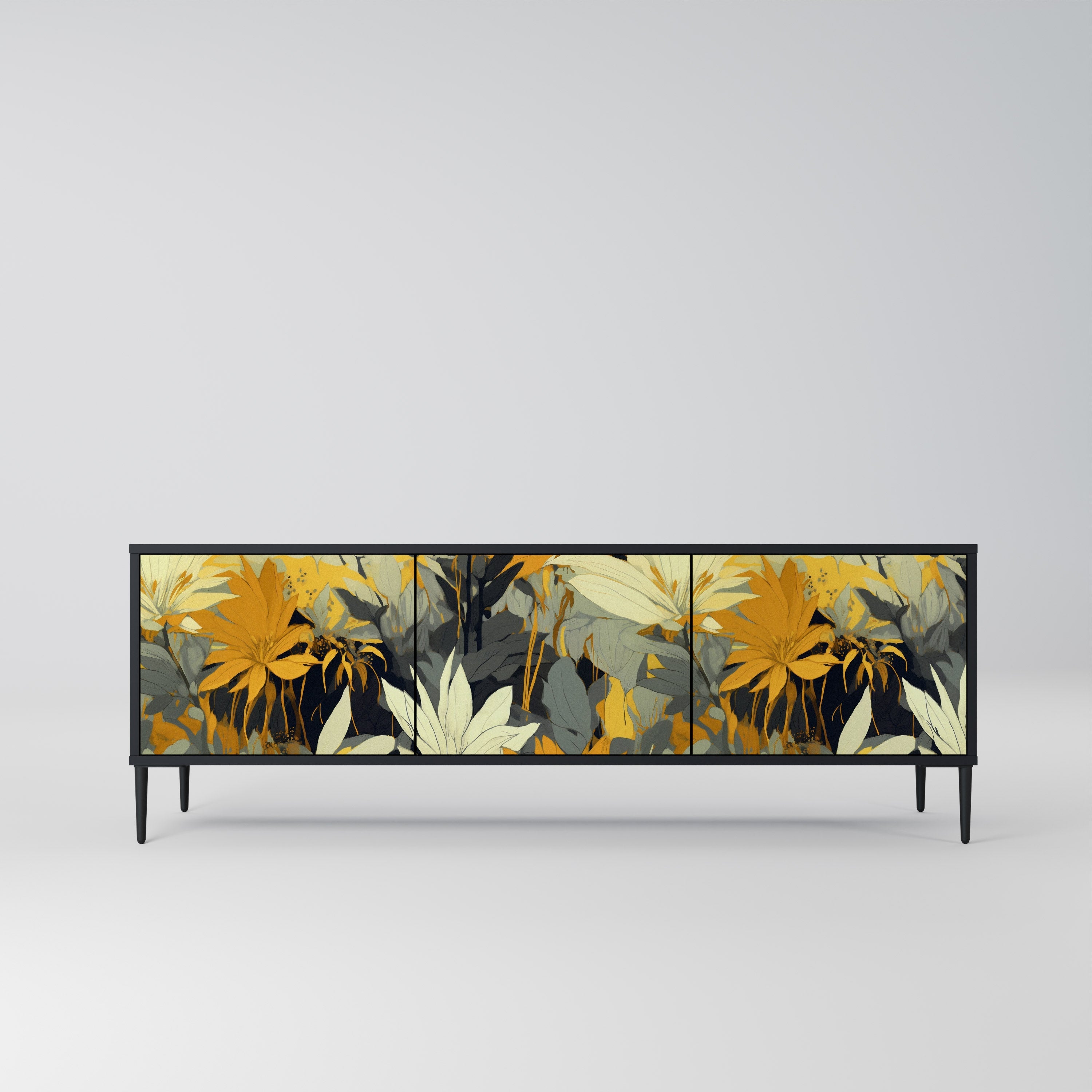 SUNKISSED LILY 3-türiger TV-Ständer in Schwarz