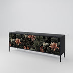 SECRET VERDURE TV-Lowboard mit 3 Türen in Schwarz