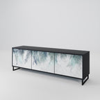 PALM VEIL TV-Lowboard mit 3 Türen in Schwarz