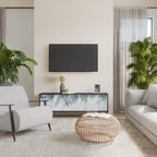 PALM VEIL TV-Lowboard mit 3 Türen in Schwarz