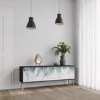 PALM VEIL TV-Lowboard mit 3 Türen in Schwarz