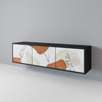 TRANQUIL TWIG TV-Lowboard mit 3 Türen in Schwarz