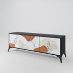 TRANQUIL TWIG TV-Lowboard mit 3 Türen in Schwarz