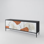 TRANQUIL TWIG TV-Lowboard mit 3 Türen in Schwarz