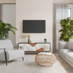 TRANQUIL TWIG TV-Lowboard mit 3 Türen in Schwarz