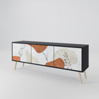 TRANQUIL TWIG TV-Lowboard mit 3 Türen in Schwarz