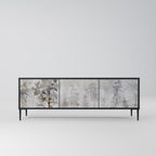 FADE IN THE TREES TV-Lowboard mit 3 Türen in Schwarz