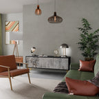 FADE IN THE TREES TV-Lowboard mit 3 Türen in Schwarz