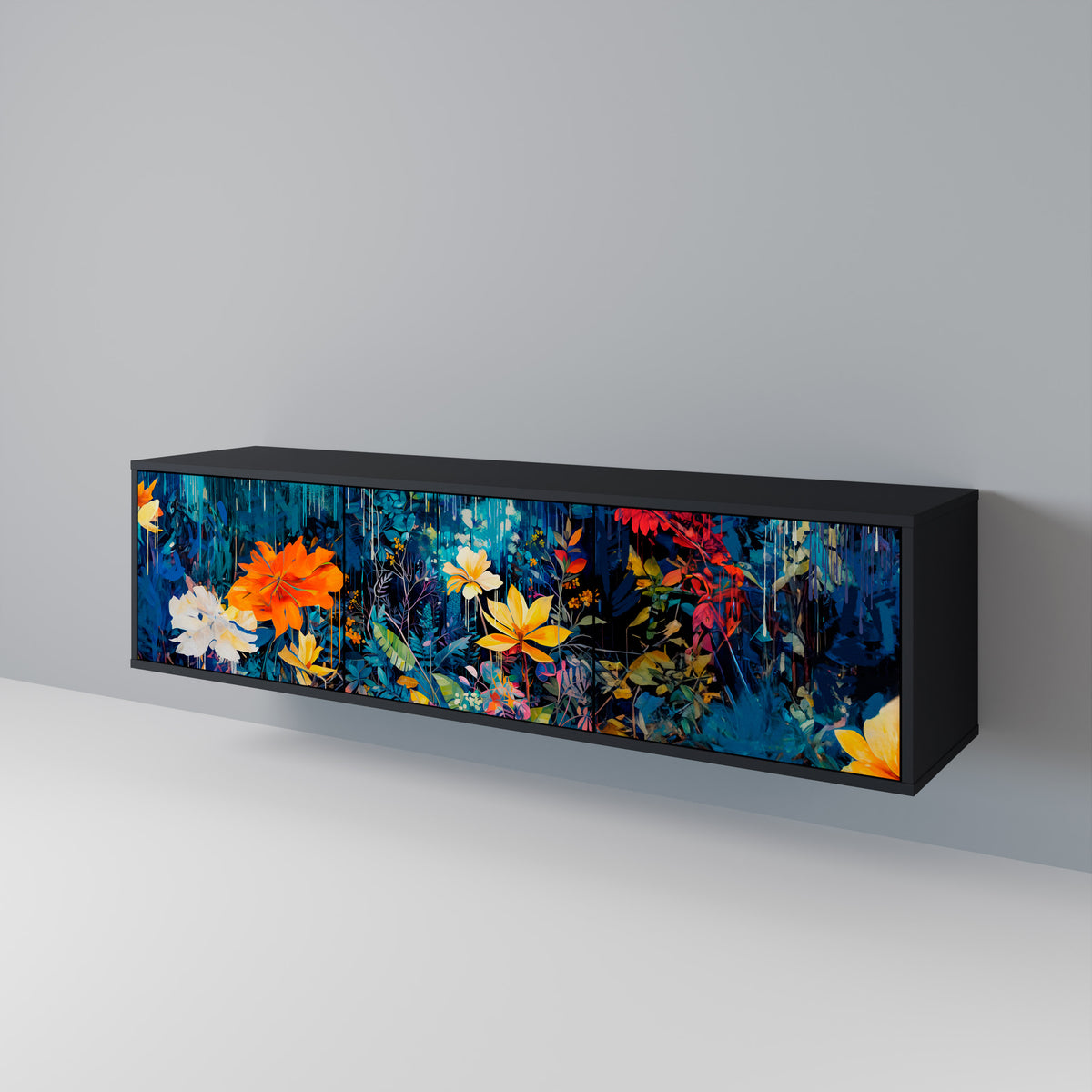 MIDNIGHT BLOSSOM 3-türiges TV-Lowboard