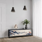 JAPANESE LANDSCAPE TV-Lowboard mit 3 Türen in Schwarz