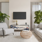 JAPANESE LANDSCAPE TV-Lowboard mit 3 Türen in Schwarz