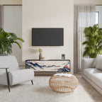 JAPANESE LANDSCAPE TV-Lowboard mit 3 Türen in Schwarz