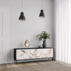 WILD TENDERNESS TV-Lowboard mit 3 Türen in Schwarz