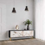 WILD TENDERNESS TV-Lowboard mit 3 Türen in Schwarz