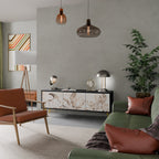 WILD TENDERNESS TV-Lowboard mit 3 Türen in Schwarz