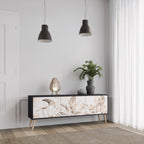 WILD TENDERNESS TV-Lowboard mit 3 Türen in Schwarz