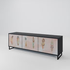 THE DELIQUESCE TV-Lowboard mit 3 Türen in Schwarz