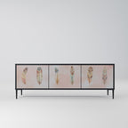 THE DELIQUESCE TV-Lowboard mit 3 Türen in Schwarz