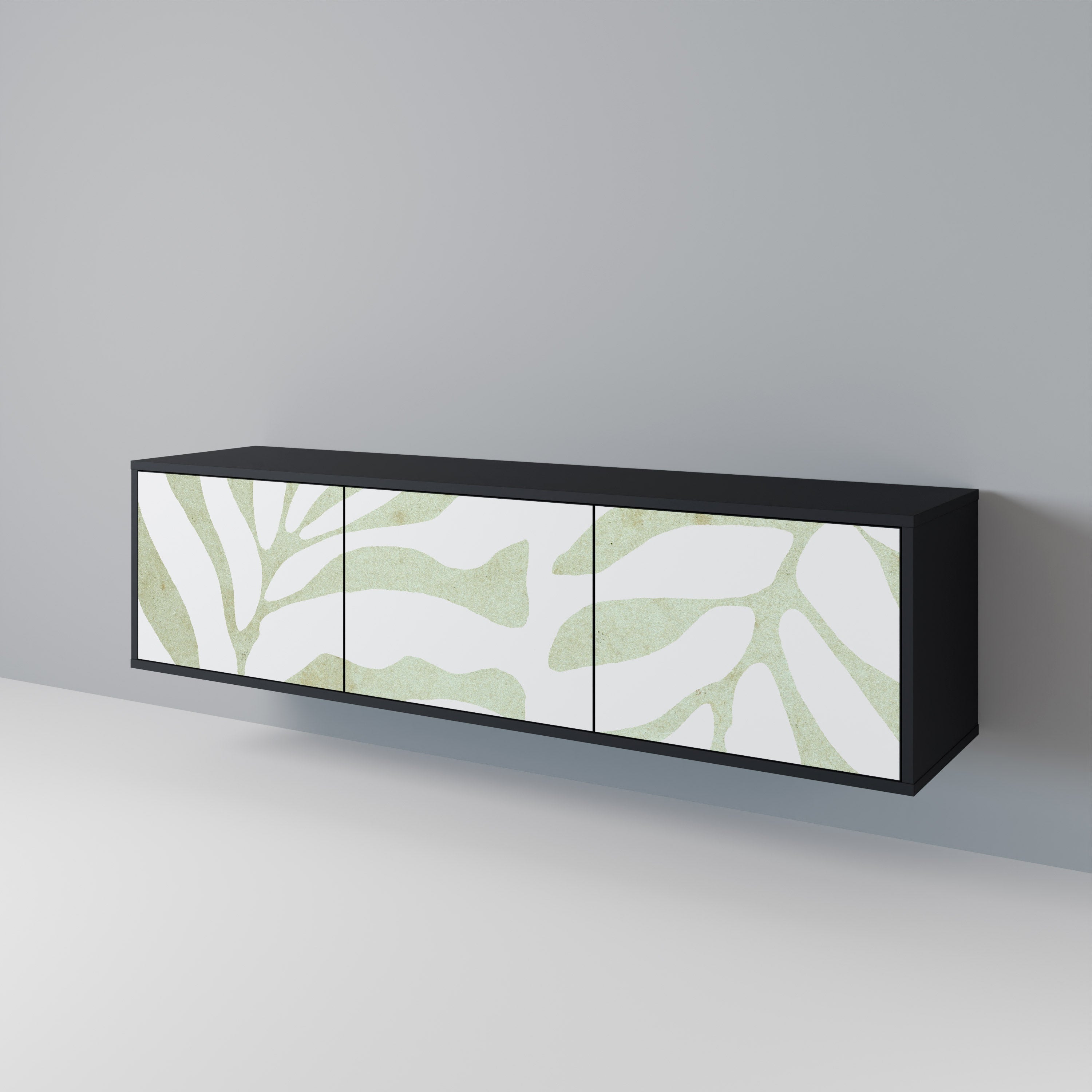BOTANICAL SPARK 3-türiger TV-Ständer in Schwarz