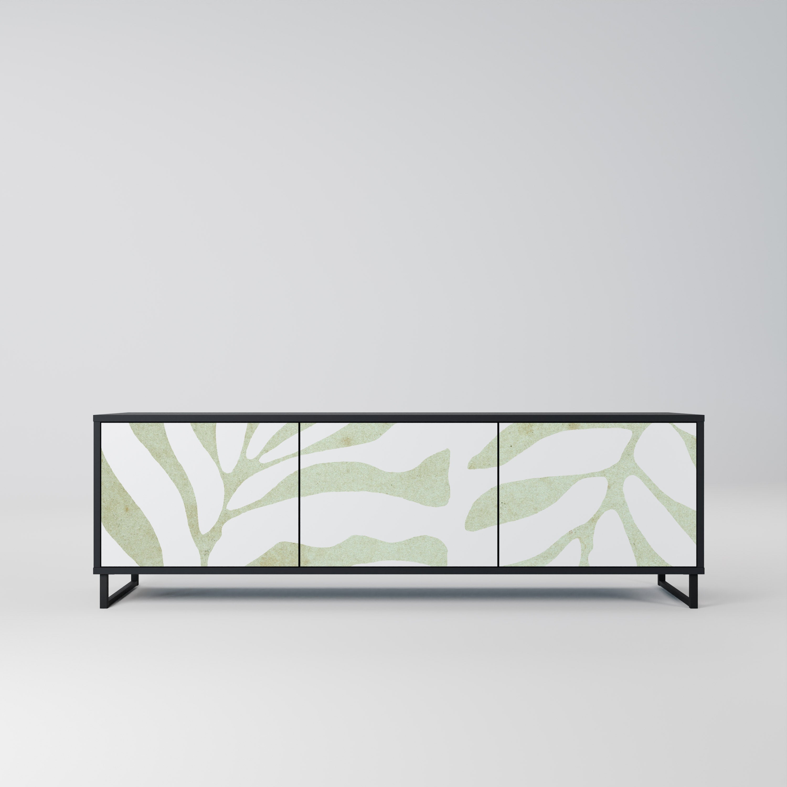 BOTANICAL SPARK 3-türiger TV-Ständer in Schwarz