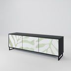 BOTANICAL SPARK TV-Lowboard mit 3 Türen in Schwarz