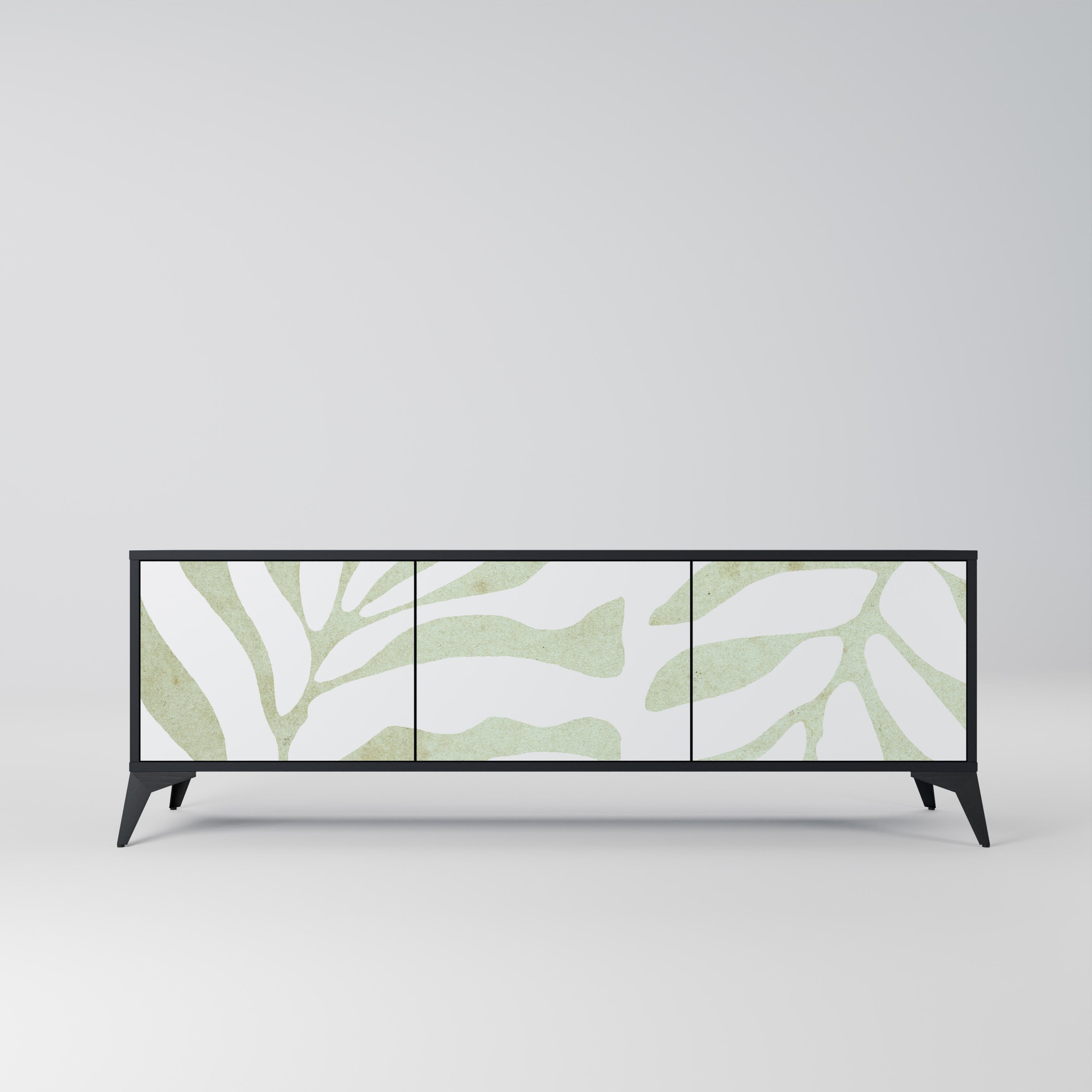 BOTANICAL SPARK 3-türiger TV-Ständer in Schwarz
