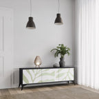 BOTANICAL SPARK TV-Lowboard mit 3 Türen in Schwarz