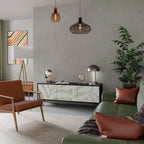 BOTANICAL SPARK TV-Lowboard mit 3 Türen in Schwarz