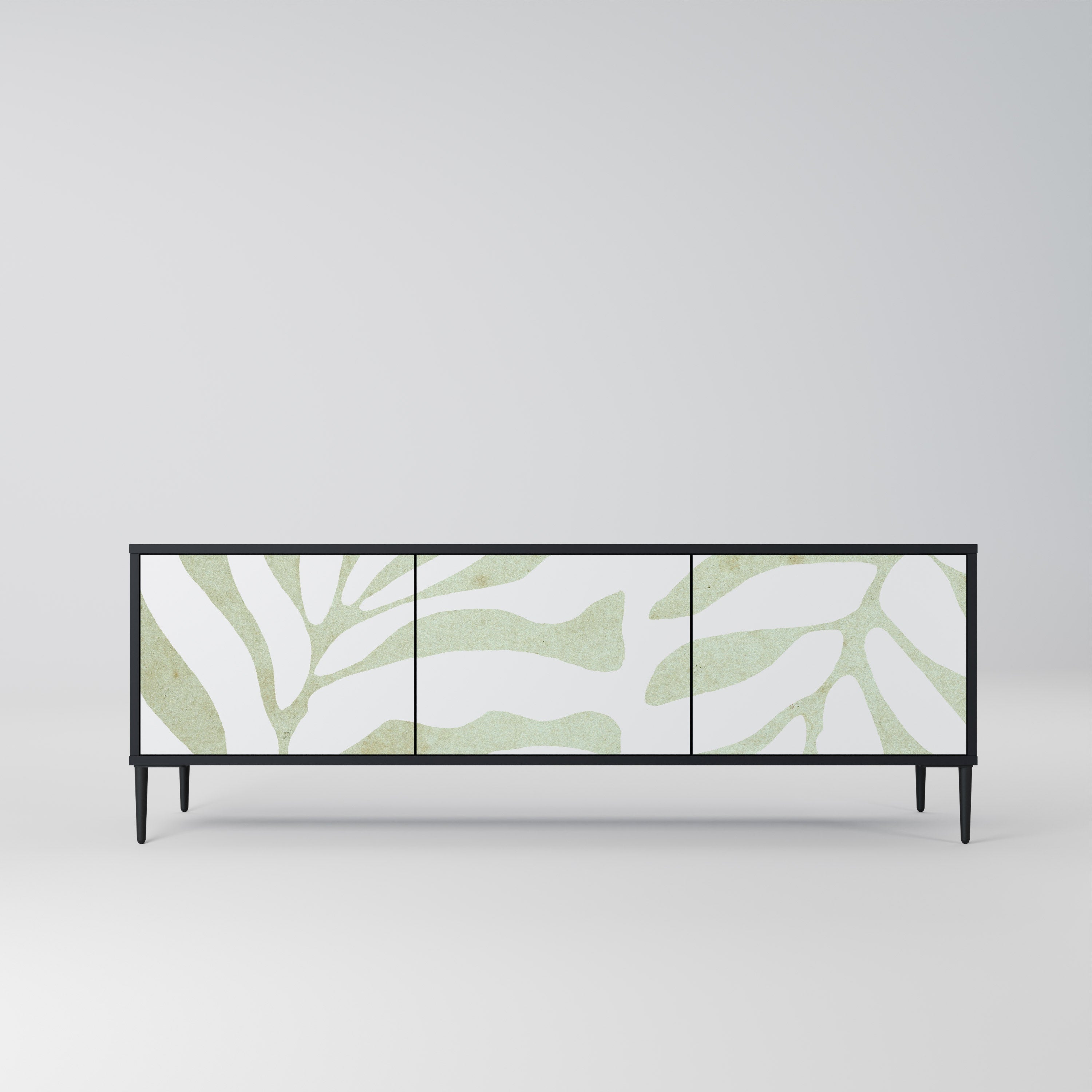 BOTANICAL SPARK 3-türiger TV-Ständer in Schwarz