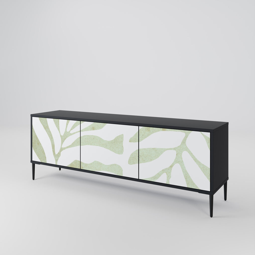 BOTANICAL SPARK 3-türiger TV-Ständer in Schwarz