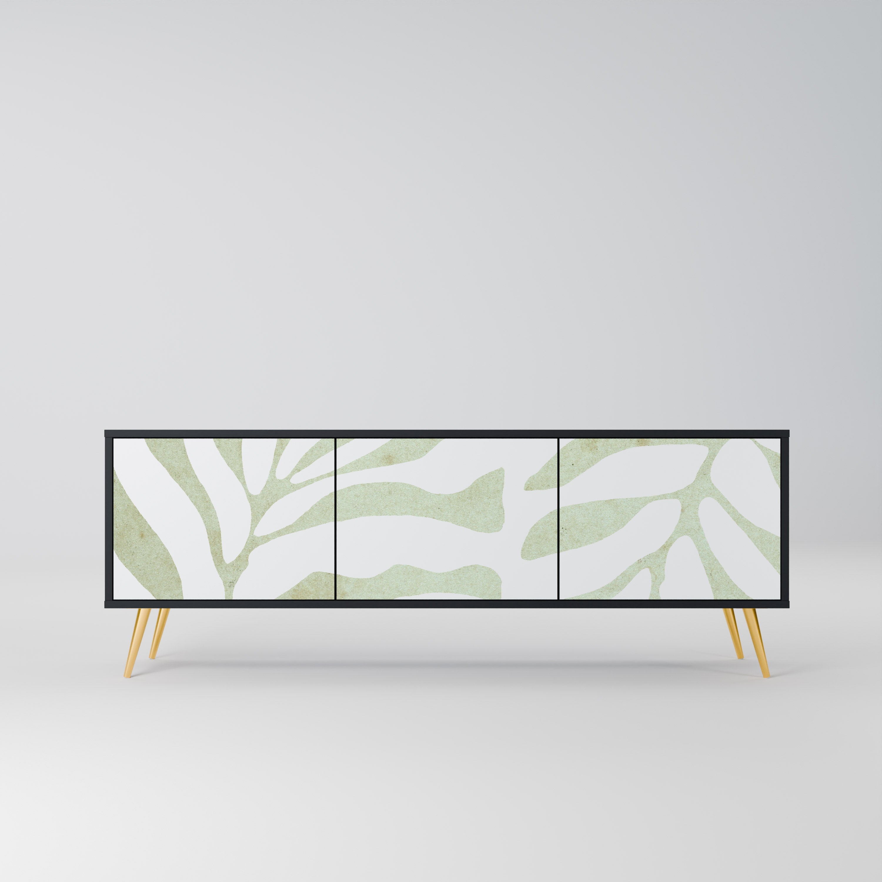 BOTANICAL SPARK 3-türiger TV-Ständer in Schwarz