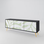 BOTANICAL SPARK TV-Lowboard mit 3 Türen in Schwarz